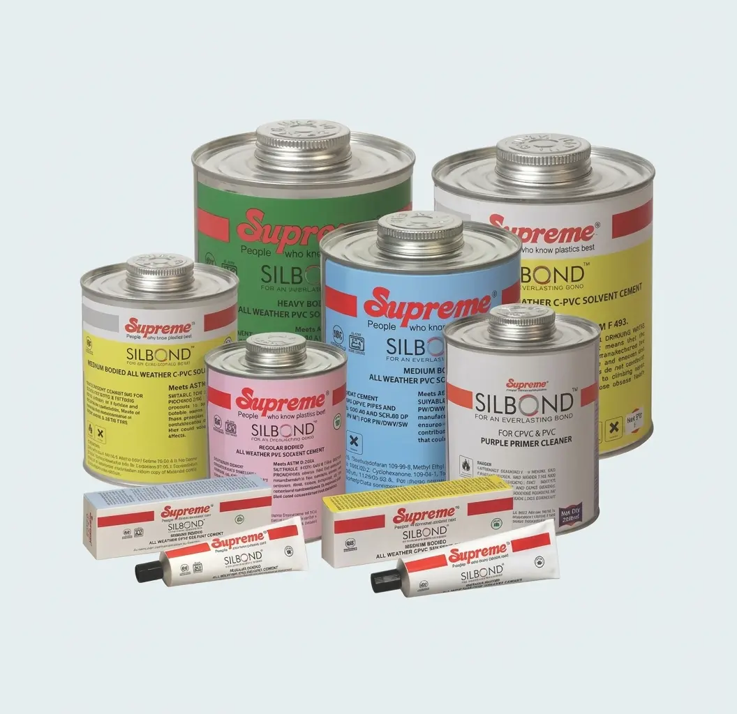 Pipe solvent cement and plumbing accessories in Hyderabad
